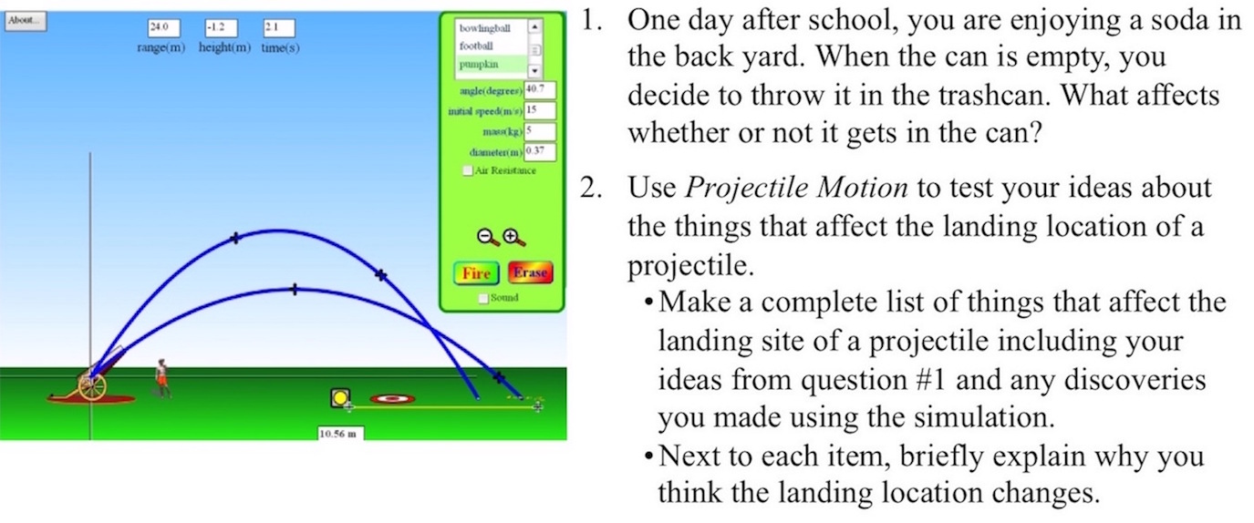 projectile motion examples real life